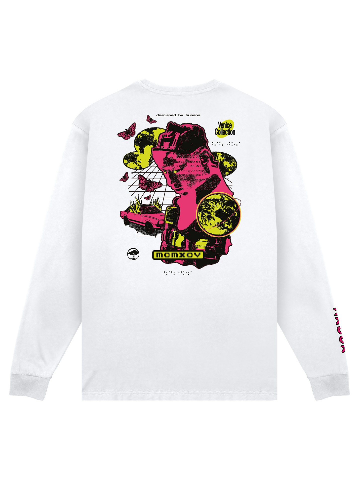 Glitch LS T-Shirt - White